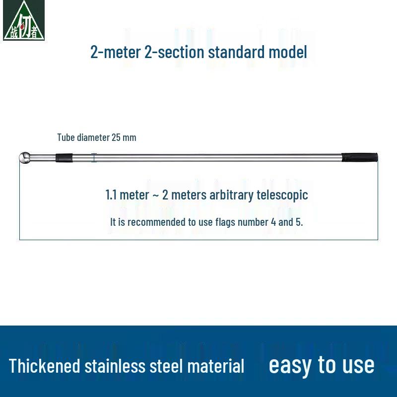 

Zhan Ren Zhe Outdoor Handheld Telescopic Flagpole Handheld Stainless Steel Flagpole