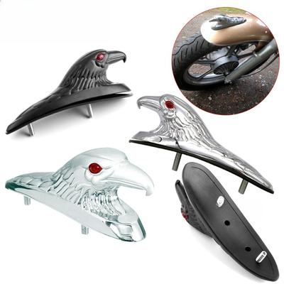 Eagle Head Fender Ornament Universal Fit for Cruiser Scooter Motorcycle Decorative Front Accessory Chrome