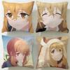 Popular Anime Silent Witch Cushion Cover Soft & Easy-Wash Pillow Case – Versatile for Couch, Bed, Travel and Office