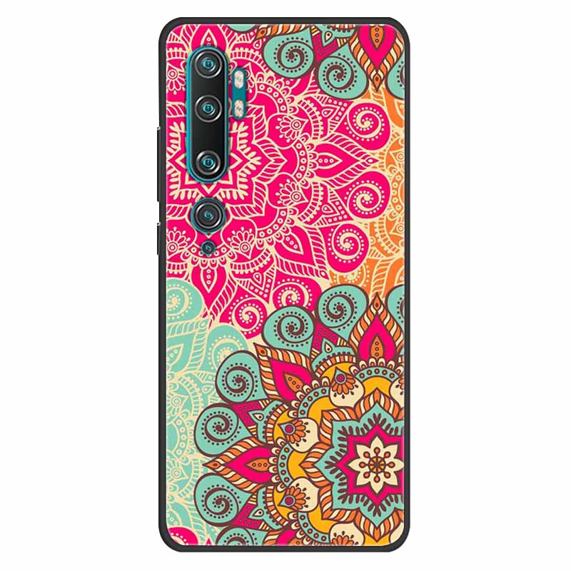 For Xiaomi Mi Note 10 Case Silicone Soft Owl Lion TPU Fashion Back Cover For Xiaomi Mi Note10 Cases Protective Printed Covers