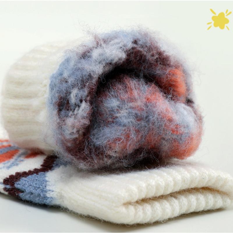 Children's Autumn and Winter Knitted Three Piece Warm Hat Scarf Gloves Thickened Yarn Ear Protection Hat