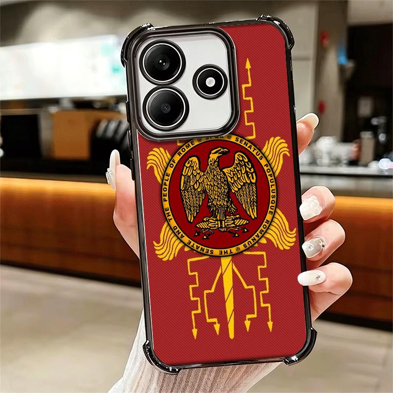 SPQR Roman Imperial Legionv Soft Phone Case For Xiaomi Redmi Note 14 15 Pro Plus 13 12 11S 11T 5G 10 9S 9 Plating Anti-Fall Fund
