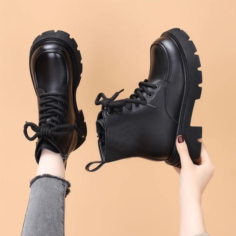 Thick-soled Autumn and Winter Versatile Velvet Martin Boots Women's New Temperament Small Thin Boots