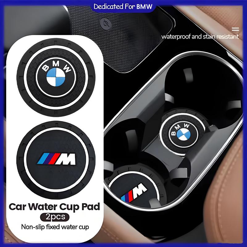 1/2pcs Non-slip Car Water Cup Pad Coaster For BMW X3 X5 M5 M3 E46 E90 E60 F10 E39 F30 E36 G30 E87 E70 M2 M4 M6 G20 G30 X1 X2 X6 CVB2