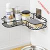 Wall-Mounted Corner Shelf Bathroom Kitchen Iron Storage Rack No-Drill Hanging Organizer Modern Minimalist Design