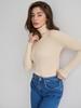 Girls' High Neck Sweater Knitted Base Sweater Autumn Outfit High Neck Solid Color Casual Versatile Sweater