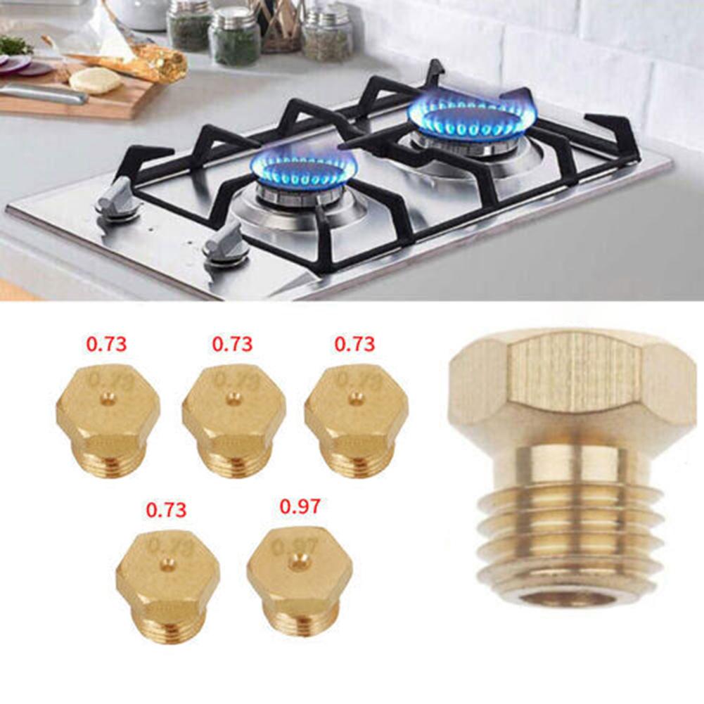 5 szt. Palnik Płyta gazowa Zestawy do konwersji LPG Dysze Dysze Wtryskiwacze propanowe Kuchenka gazowa Mosiężna dysza Akcesoria do kuchenki gazowej