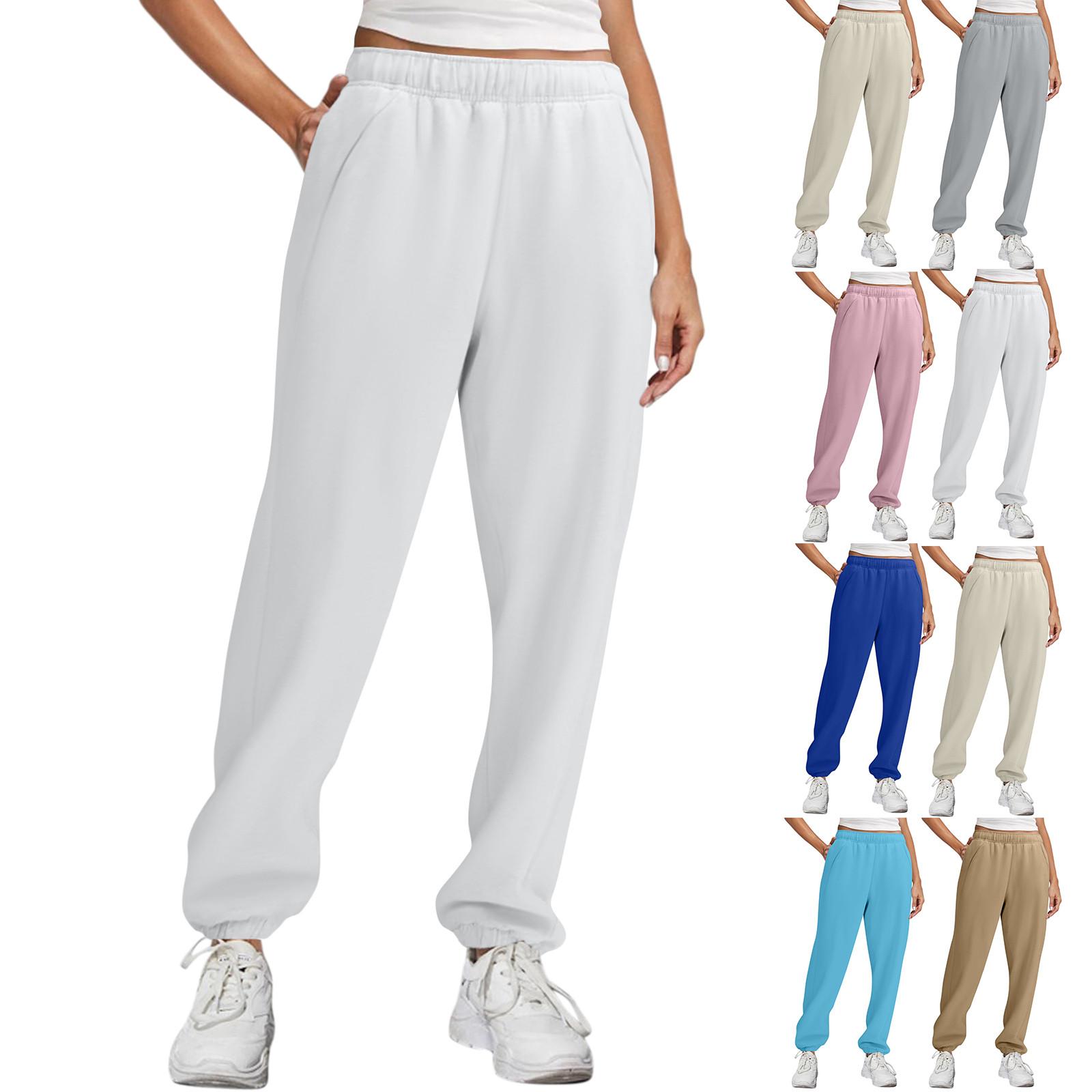 

Женские однотонные повседневные спортивные штаны для бега, модные спортивные штаны с несколькими строчками