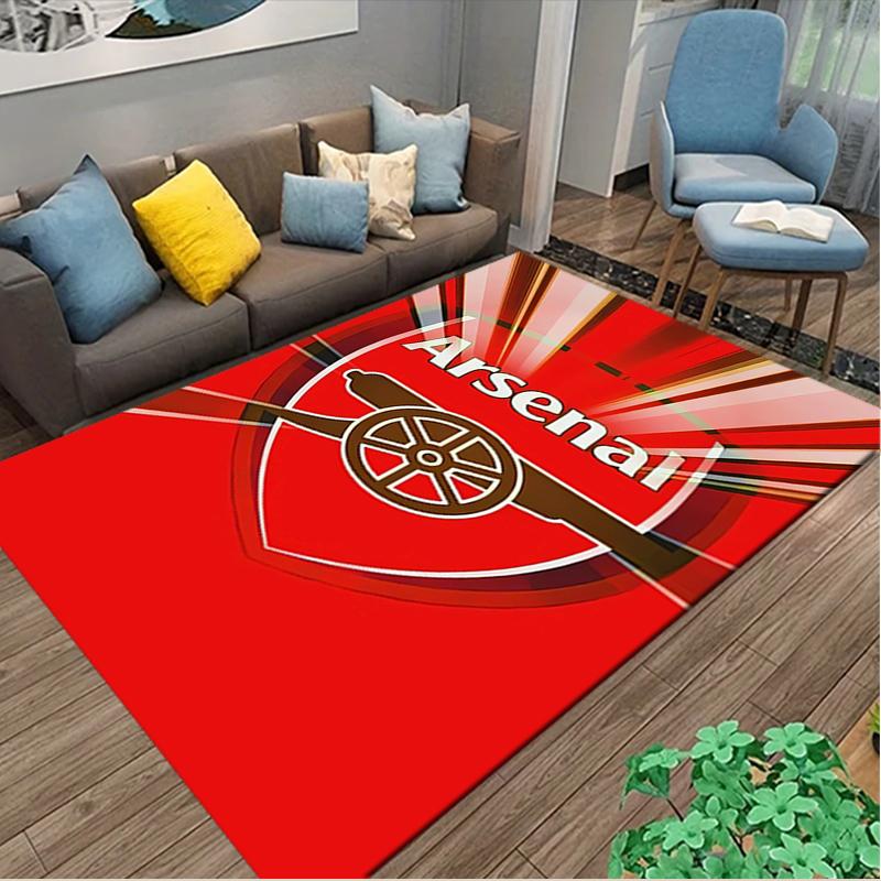 [Football Club Printed Carpet] Non-slip Office Rug, Cozy Area Carprt for Living Room Use, Soft Home Sofa Chair Mat