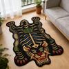 2D Flat Tiger Tiger Carpet Non Slip Creative Floor Mat Retro Area Rug  For Children