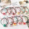 Santa Claus Christmas Tree Hair Ties - Elastic Rubber Bands for Kids