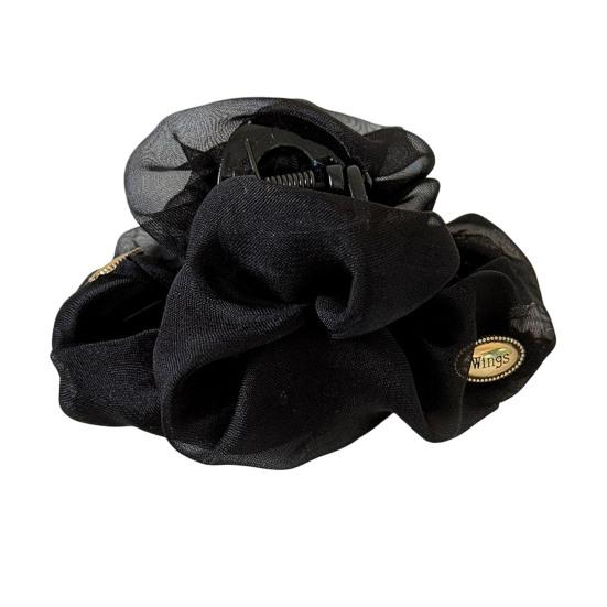 

Hair Claw Clip Small Mesh Pleated Hair Claw Clip Lightweight Half-Tied Hair Accessory Strong Hold Non Slip Hair Clip for Women чёрный