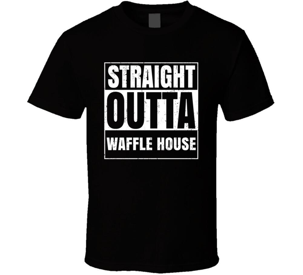 Straight Outta Waffle House Restaurant Fast Food Chain Eatery Compton Parody T S 2XL