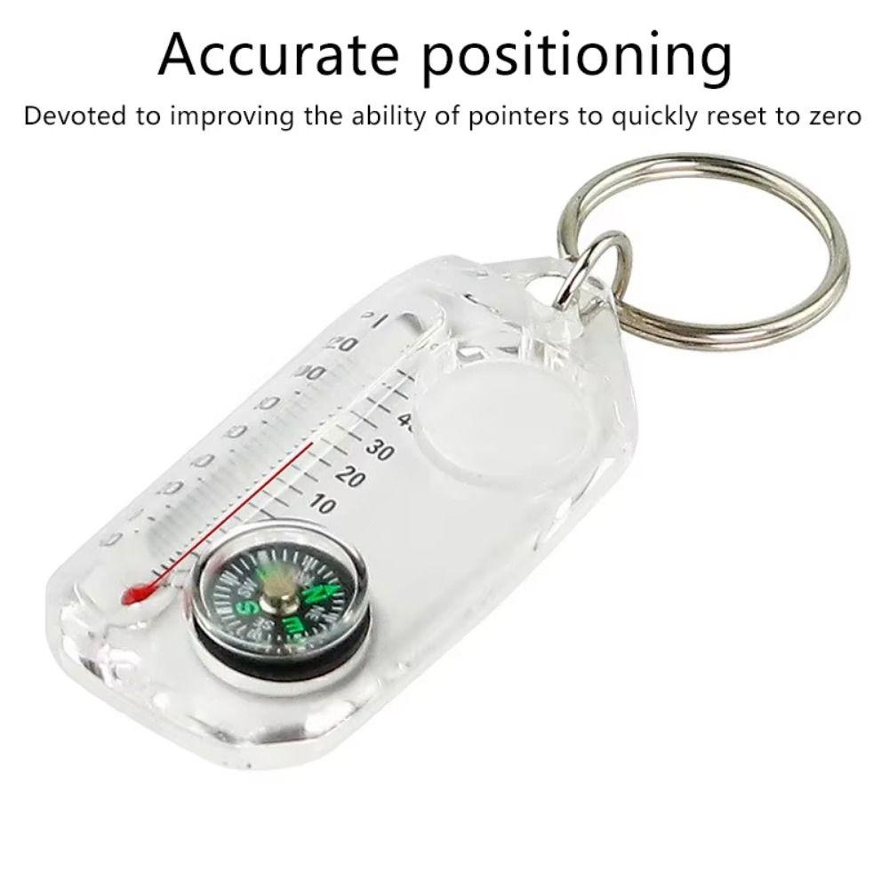 3-in-1 Camping Compass Thermometer Compact Guiding Compass Tool  Outdoor Activities