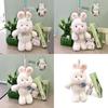 Lollipop Cute Balloon Candy Bow Rabbit Plush Doll Pendant With Beads Fragrance