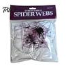 Creepy Fabric for Costume Party Spider Web Halloween Decoration, Super Stretchy Large Cobweb Prop Scary Supplies Carnival with 2 Fake Spiders