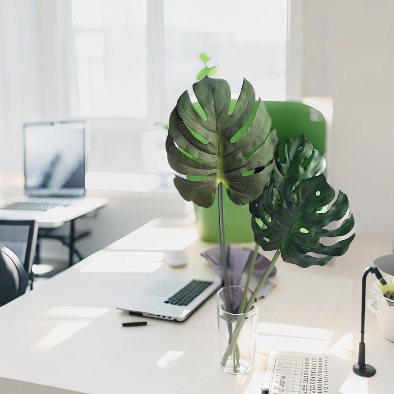 

4 Pcs Artificial plant turtle back leaf large green plants for home office decoration poster background photography props дартмаут зеленый