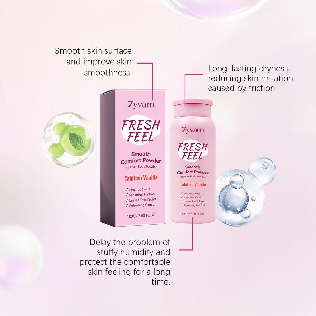 Talcum Powder For The Body Lasting Soothing Improve Comfortable Non-Sticky Sweat Absorbing Lightweight Drying Body Talcum Powder