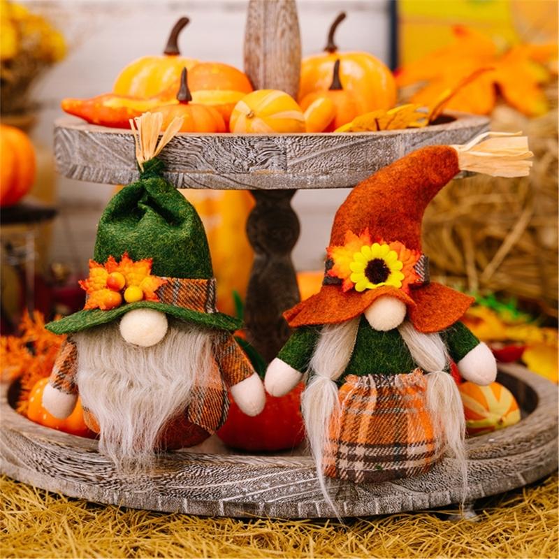 Thanksgiving No Face Toy Pendant Colorful No Face Doll Hanging Decoration for Thanksgiving Party Embellishment