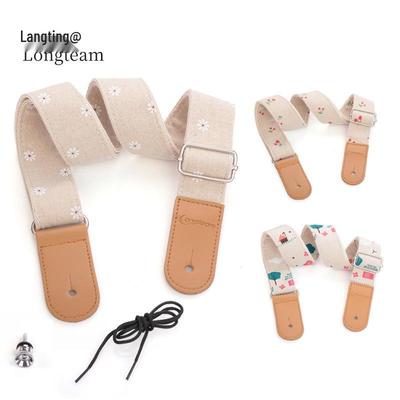 Künstlerischer Baumwoll-Leinen Ukulele Umhängetasche Gurt