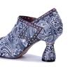 Johnature 2025 Autumn/Winter New Handmade Genuine Leather Splicing Printed Rivet Fashion Women's High Heels