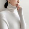 Women's Seamless Ribbed Cashmere Sweater – Slim Fit, High Neck, Figure-Flattering, Lightweight Knit Base Layer
