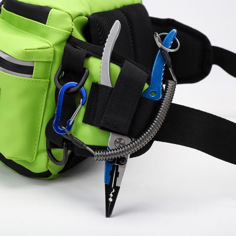 Men's Multifunctional Outdoor Cycling & Fishing Waist Bag - Expandable Crossbody Lure & Rod Storage Bag