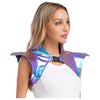 Gothic Steampunk Armor Shrug for Women - Shiny Metallic Collared Pauldron Costume Shoulder Piece