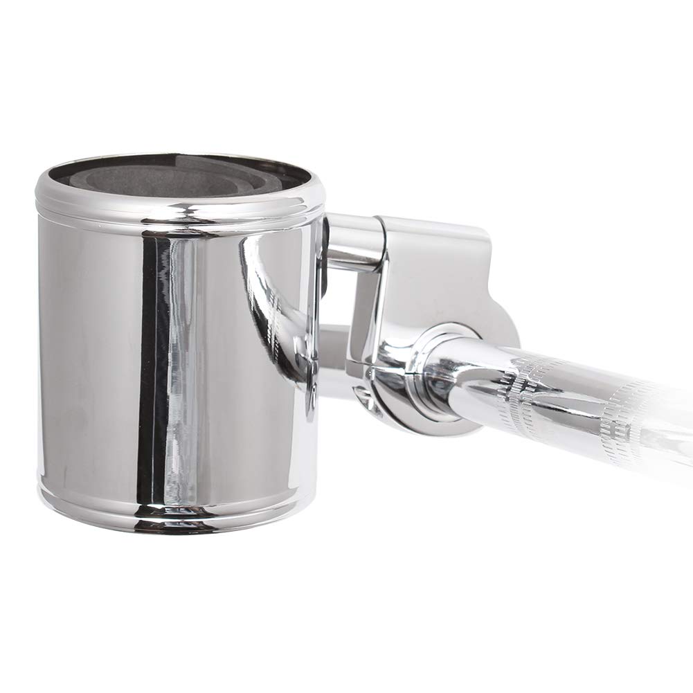 AQIMY Universal Drink Holder for Motorcycle 22-32mm Handlebar Compatible Cup Holder Adjustable Silver (2pcs)