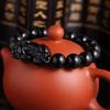 Natural Obsidian Bracelet Round Bead Single Layer Men
