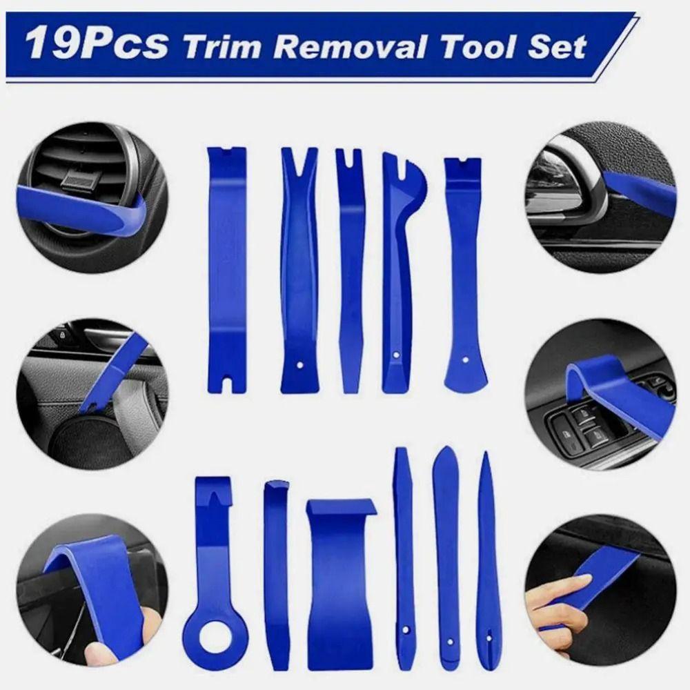 19PCS Clip Plier Car Panel Remover Nylon Tool Pry Tools Set Fastener Remover  Interior Dashboard