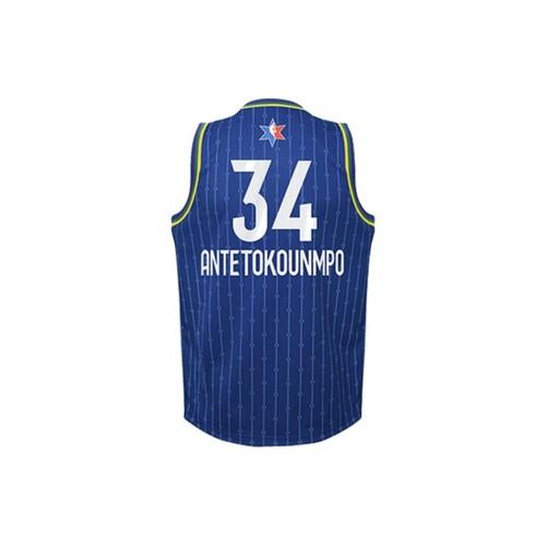 Nike Maillot de Basketball XNBA Bucks Giannis Antetokounmpo All-Star Jeune Bleu Marine