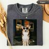 Maglietta Divertente Corgi che Beve Caffè Freddo, Maglietta Corgi Comfort Colors®, Regalo per Mamma Cane, Maglietta Grafica Meme Animale, Novità Divertente per Amante degli Animali