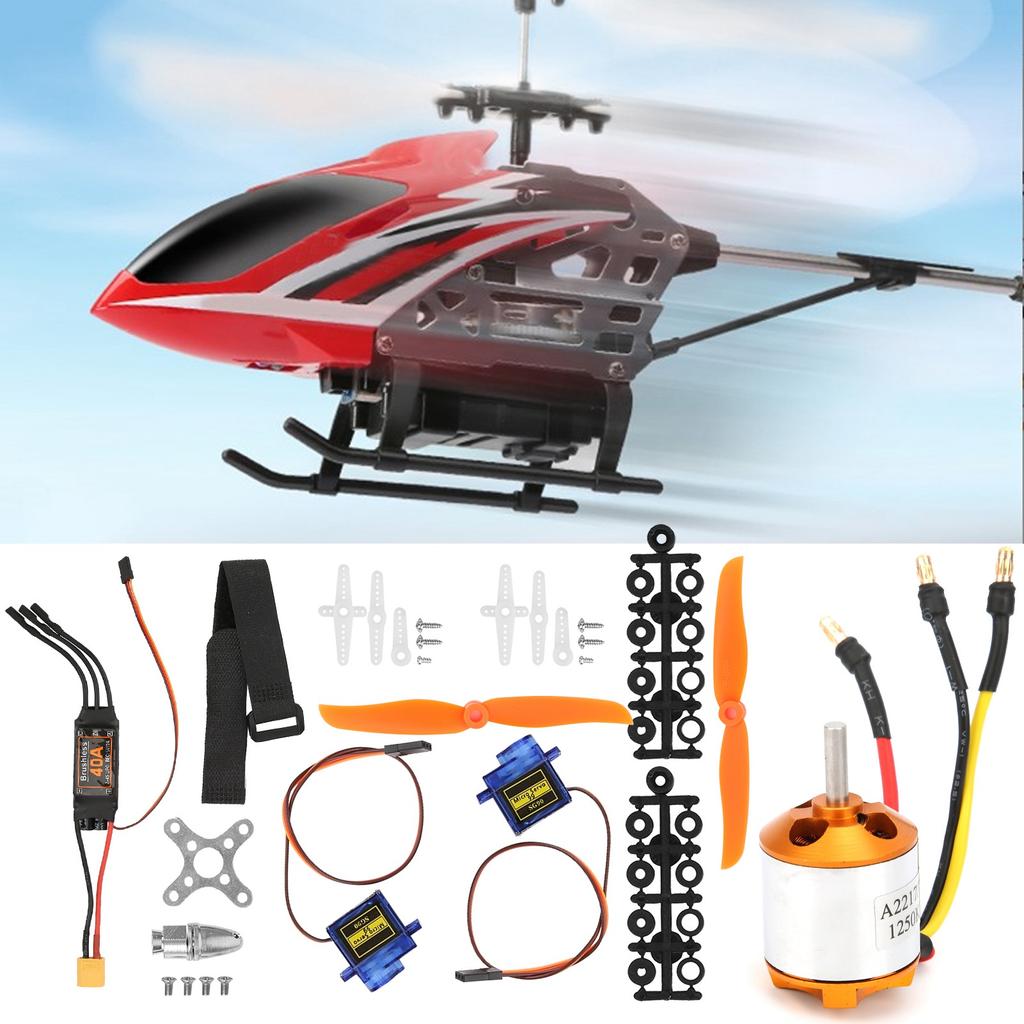 2217 KV1250 Motor 8060 Propeller Steering Engine 40A XT60 ESC for RC Helicopter