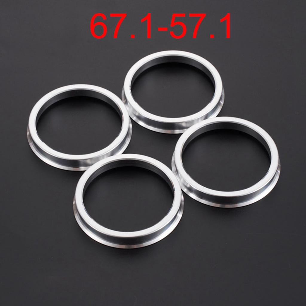 4pcs Car Aluminum Alloy Wheel Hub Centric Rings center Bore 60.1-56.1/66.6-57.1/66.1-64.1/67.1-57.1/73.1-57.1/73.1-60.1
