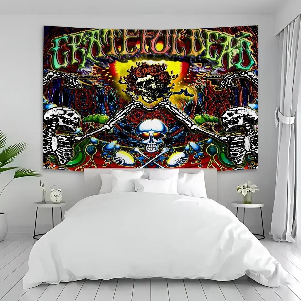 GGrateful DDead Colorful Tapestry Wall Hanging Hanging Tarot Hippie Wall Rugs Dorm Art Home Decor