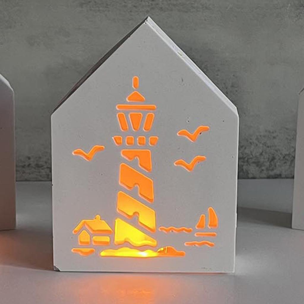 Creative Lighthouse Silicone Mold Soft Durable Silicone Light House Craft Mold For Crafting Elegant Ambient Lights