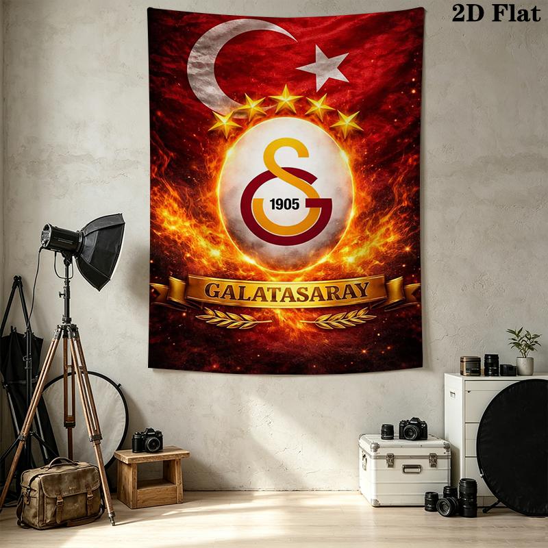 Galatasaray Wall Tapestry Aesthetic Wall Hanging Printed Fabric Blanket Decorative Tapestries for Bedroom Living Room Home Decor