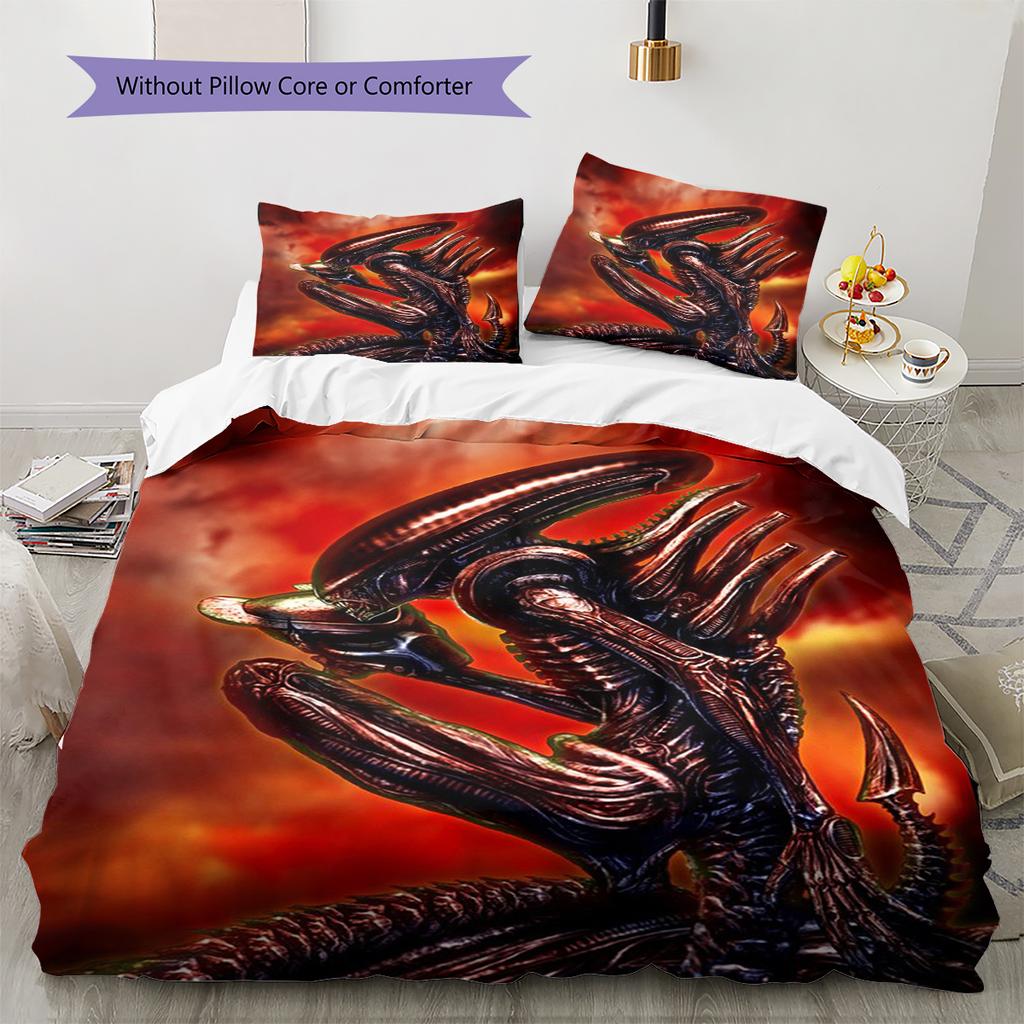 Cartoon Pattern Bedding Quilt Set Quilt Cover Pillowcase Home Decoration Birthday Gift (1 * Duvet Cover + 2 * Pillowcase, Without Core)