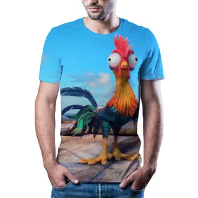 Nouveau T-shirt d'été pour homme avec impression numérique 3D personnalisée Animal Mode Confortable Lâche Grande Taille Col Rond Manches Courtes