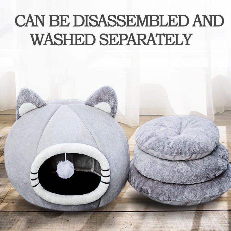 Cat Pet Dog Warm House Cave Beds for Innendørs Cats Cozy