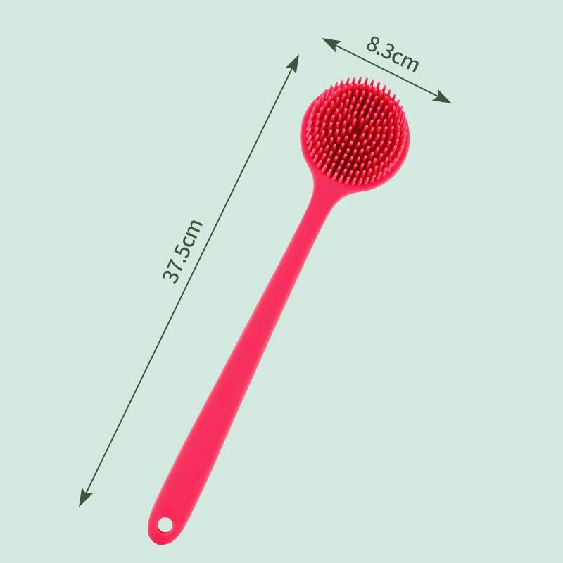 Back Scrubber for Men and Women Silicone Bath Brush Long Handle Double Sided Extended Bathing Scrubbing Massage Brush