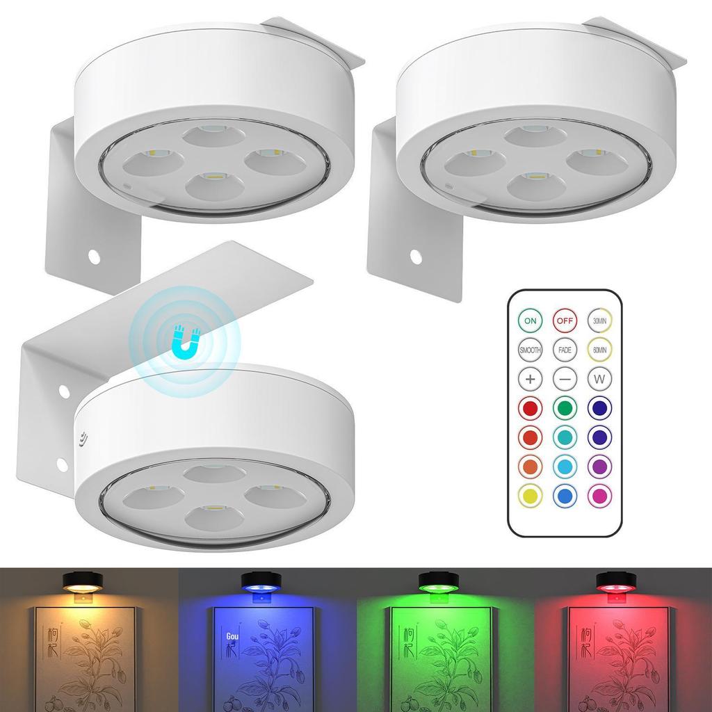 LED Magnetic Spotlight for Art Display and Cabinet Lighting with Remote Control