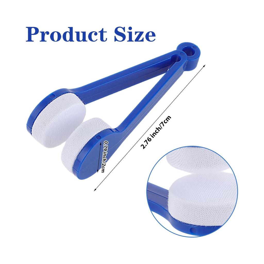 PRIMEFAIR Microfiber Eyeglass Cleaner Clips with Soft Brush, 5 Pack, for Sunglasses and Spectacles, Multicolor