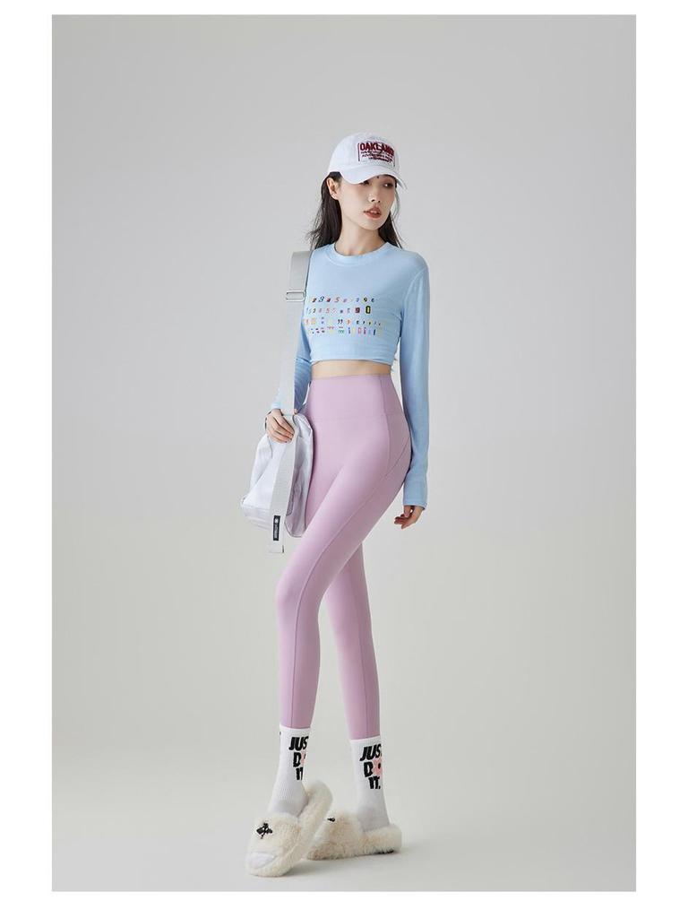 Shinozaki Hyun Women’s High-Waist Slim Yoga Leggings - Autumn Style Fitness Pressure Pants