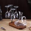 Wine Glass Storage Solution Wine Glass Rack With Decanter Tray Desktop Goblet Drying Rack for Home Kitchen Restaurant