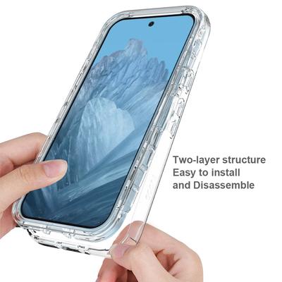 For Google Pixel 9/9 Pro Case TPU+PC Full Protection Shockproof Phone Cover with PET Screen Guard
