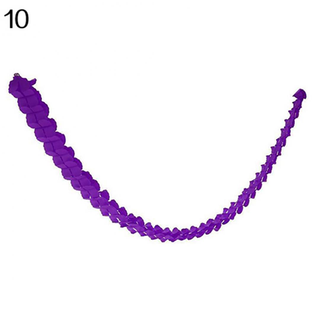 

3 метра бумажная гирлянда вымпел баннер день рождения свадьба вечеринка подвесное украшение KTY фиолетовый