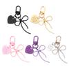 Lovely Heart Bowknot Bag Charm Pendant Keychain Bag Accessories for Backpack Purse Handbag Decors Aesthetic Keychain