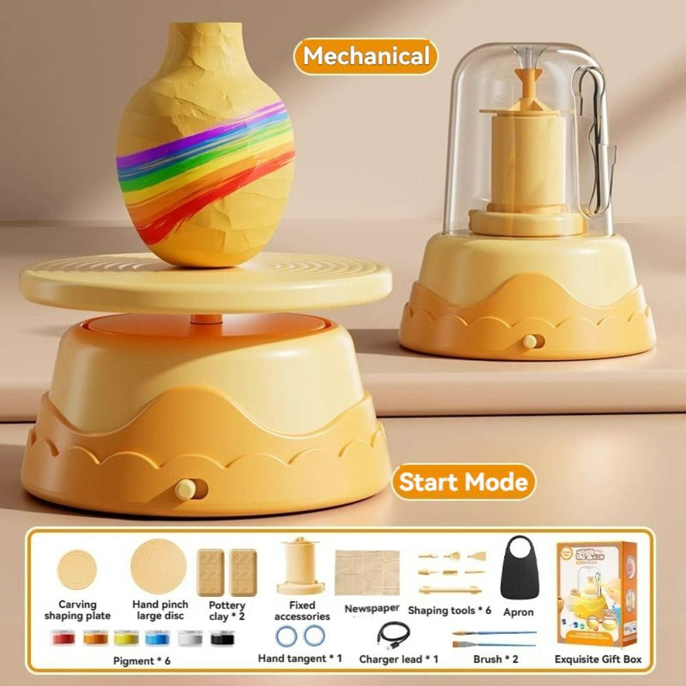 DIY Toys Ceramic Clay Casting Machine High-quality Turntable Pottery Machine  Toy Stationery